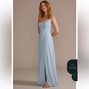 Bridesmaid Blue Sleeveless Dress